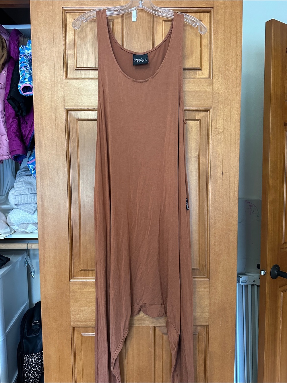 Momper Romper Rust Brown Sleeveless Harem Jumpsuit